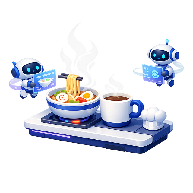 Quán đông giờ cao điểm — bếp vẫn êm